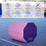 24.4" X 25.6" Gymnastics Octagon Tumbler Trainer Exercise Mat Tumbling Equipment, Pink