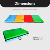 All Purpose 4'X10'X2" Extra Thick High Density anti Tear Gymnastics Gym Folding Exercise Aerobics Mats, Multicolor