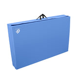 4-Panel Folding Gymnastics Exercise Mat with Handles, 4' X 10' X 2", Blue