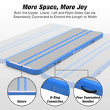 WARMOUNTS 13 Ft Air Track Tumbling Mat Inflatable Air Gymnastics Training Mats 4'' Thick Tumble Track with Electric Pump for Home Gym Cheerleading Water Outdoor