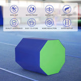 24.4" X 25.6" Gymnastics Octagon Tumbler Trainer Exercise Mat Tumbling Equipment, Blue