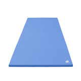 4-Panel Folding Gymnastics Exercise Mat with Handles, 4' X 10' X 2", Blue