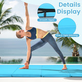 4-Panel Folding Gymnastics Mat with Carrying Handles for Home Gym