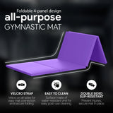 Gymnastics Mat, Extra Thick, High Density, Anti-Tear, 4√¢¬Ä¬Ôx10√¢¬Ä¬Ôx2", Purple