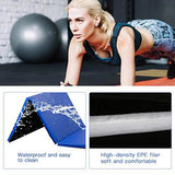 4'X8'X2" New Folding Panel Gymnastics Mat, Perfect for Indoor/Outdoor Exercise(Blue)