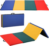 4'X8'X2" New Folding Panel Gymnastics Mat, Perfect for Indoor/Outdoor Exercise(Multicolor)