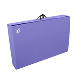 4-Panel Folding Gymnastics Exercise Mat with Handles, 4' X 10' X 2", Purple