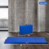 4'X8'X2" New Folding Panel Gymnastics Mat, Perfect for Indoor/Outdoor Exercise(Blue)