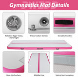 Gymnastics Air Mat 10Ft/13Ft/16Ft/20Ft Tumbling Mat Inflatable Gymnastics Tumble Track for Home/Gym/Training/Cheerleading/Water with Electric Pump