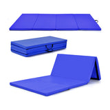 4-Panel Folding Gymnastics Mat with Carrying Handles for Home Gym