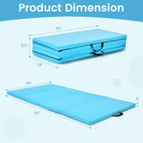 4-Panel Folding Gymnastics Mat with Carrying Handles for Home Gym