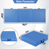 2" Tri-Fold 6' X 2' Blue Exercise Mat