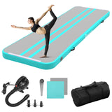 WARMOUNTS 13 Ft Air Track Tumbling Mat Inflatable Air Gymnastics Training Mats 4'' Thick Tumble Track with Electric Pump for Home Gym Cheerleading Water Outdoor