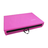 All Purpose 4'X10'X2" Extra Thick High Density anti Tear Gymnastics Gym Folding Exercise Aerobics Mats, Pink