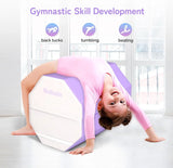 Gymnastics Octagon Tumbler Skill Shape Trainer, Exercise Gymnastic Equipment Backbend, Handsprings Tumbling Mat for Gym Exercise Cheerleading Martial Arts Home Use