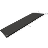 4-Panel Folding Gymnastics Exercise Mat with Handles, 4' X 10' X 2", Black