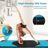 10 Feet X 4 Feet X 2 Inch Folding Exercise Mat with Hook and Loop Fasteners